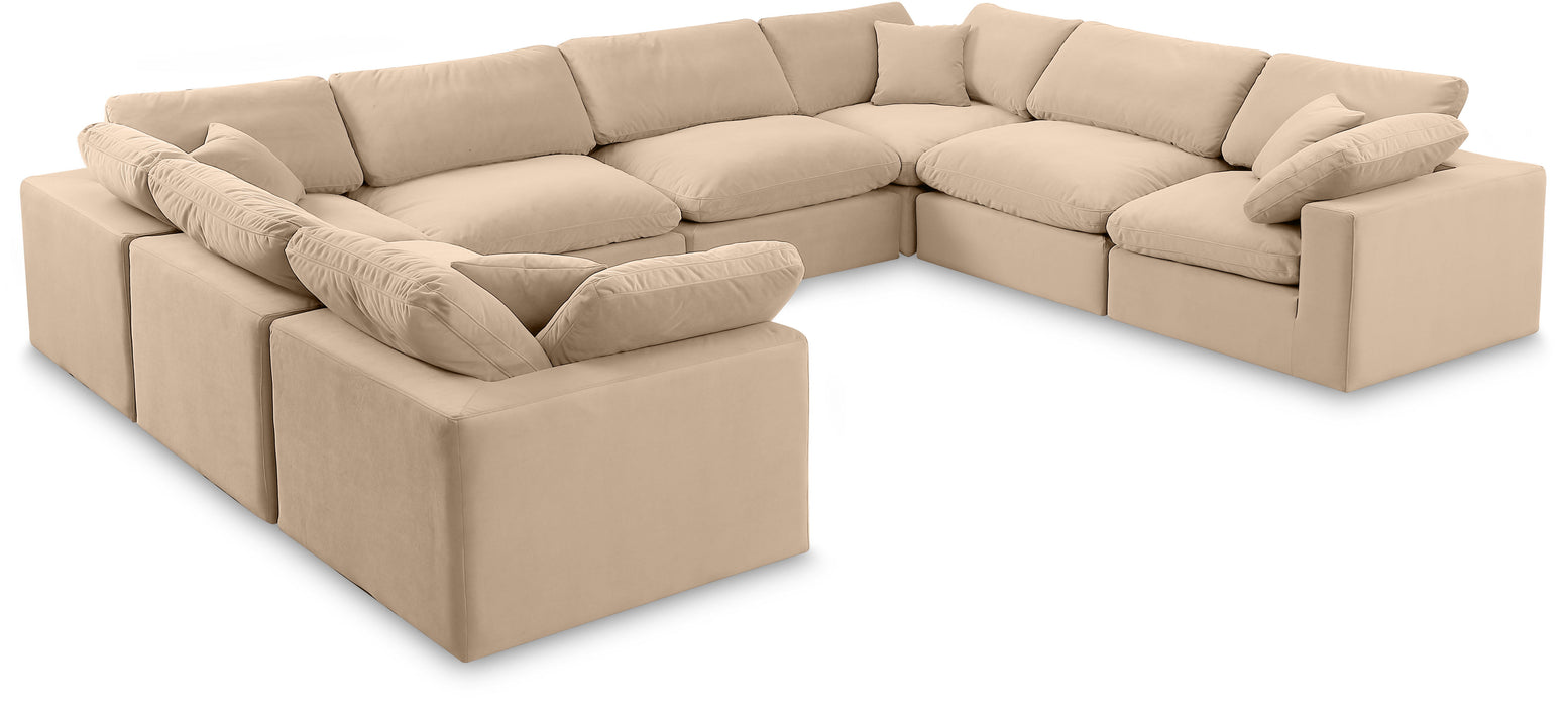 Comfy - 8 Piece Velvet Modular Sectional - Simple Home Plus