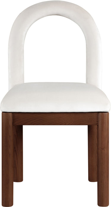 Conrad - Velvet Dining Chair With Brown Legs - Simple Home Plus