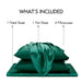 Satin - 6 Piece Full Luxury Sheet Set - Emerald - Simple Home Plus