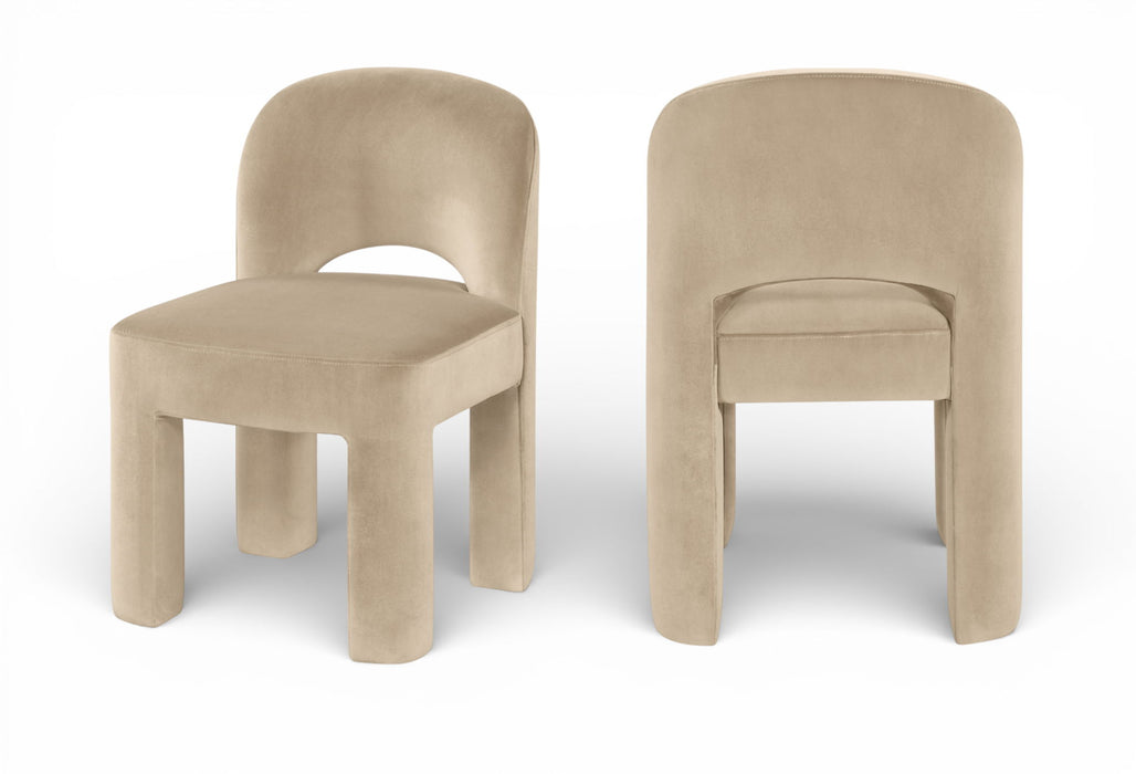 Celine - Velvet Performance Fabric Upholstered Dining Chair (Set of 2) - Simple Home Plus