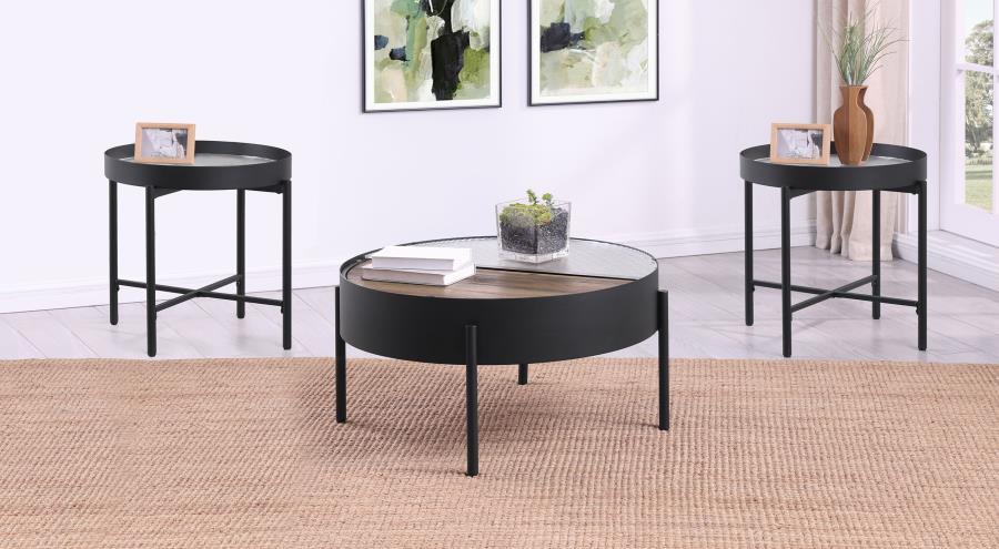 Ozella - Round Coffee Table Set - Simple Home Plus