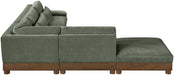 Turin - Chenille Fabric Upholstered Modular Sectional - Green - Simple Home Plus