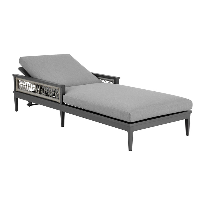 Zella - Outdoor Patio Chaise Lounge Chair - Gray / Earl Gray - Simple Home Plus