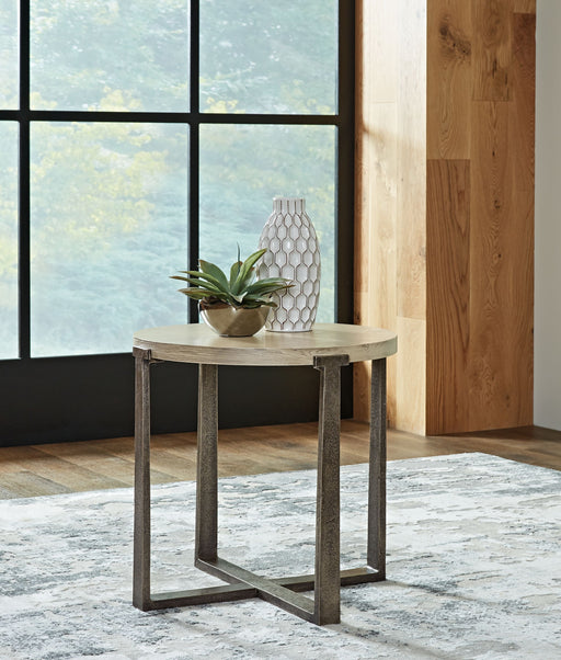 Dalenville - Gray - Round End Table - Simple Home Plus