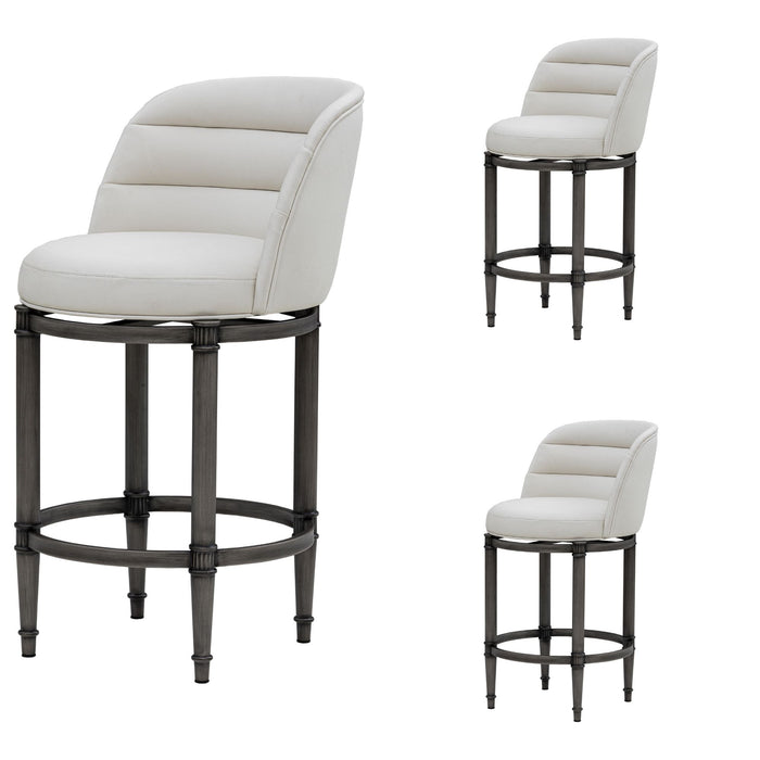 Eunice - Faux Leather Upholstered Swivel Counter Height Barstool