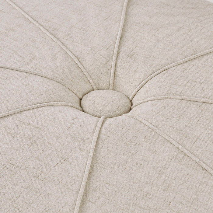 Ferris - Oval Ottoman - Cream - Simple Home Plus