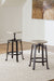 Karisslyn - Whitewash / Black - Swivel Stool (Set of 2) - Simple Home Plus