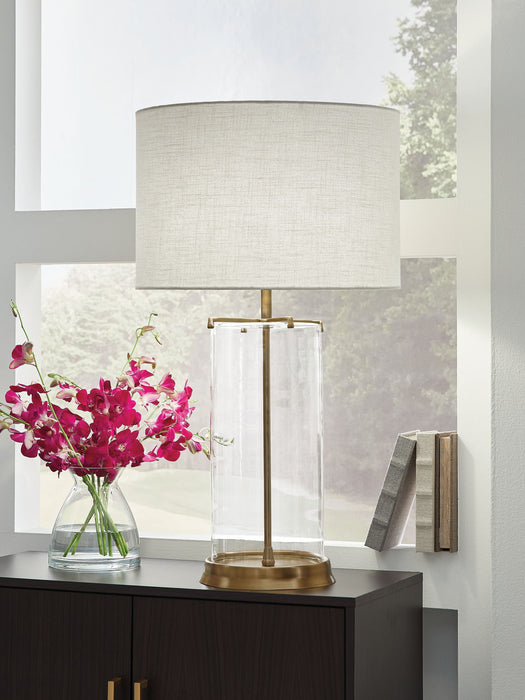 Gizeh - Glass Table Lamp - Clear / Gold Finish - Simple Home Plus