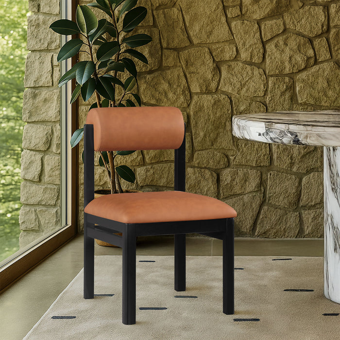 Roundhill - Faux Leather Dining Chair (Set of 2) - Black Frame - Simple Home Plus