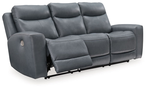 Mindanao - Steel - 2 Pc. - Power Reclining Sofa, Power Reclining Loveseat with Console - Simple Home Plus
