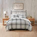 Bernston - Faux Wool to Faux Fur Down Alternative Comforter Set - Gray Plaid - Simple Home Plus