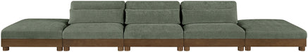 Turin - Chenille Fabric Upholstered Modular Sectional - Green - Simple Home Plus