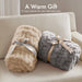 Ruched Fur - Ruched Throw - Gray - Simple Home Plus
