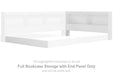 Piperton - F Bookcase Storage w/End Panel - White - Simple Home Plus