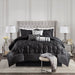 Laurel - King 7 Piece Tufted Comforter Set - Black - Simple Home Plus