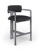 Aurum - Vegan Leather Upholstered Counter Stool With Gray Base - Simple Home Plus