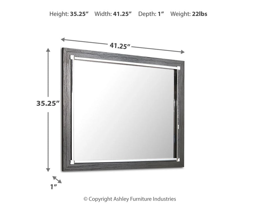 Lodanna - Bedroom Mirror - Gray AS-IS