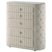 Sonya - 5-Drawer Upholstered Bedroom Chest Of Drawers - Ivory - Simple Home Plus