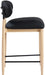 Riccio - Stool - Natural And Black Frame - Simple Home Plus