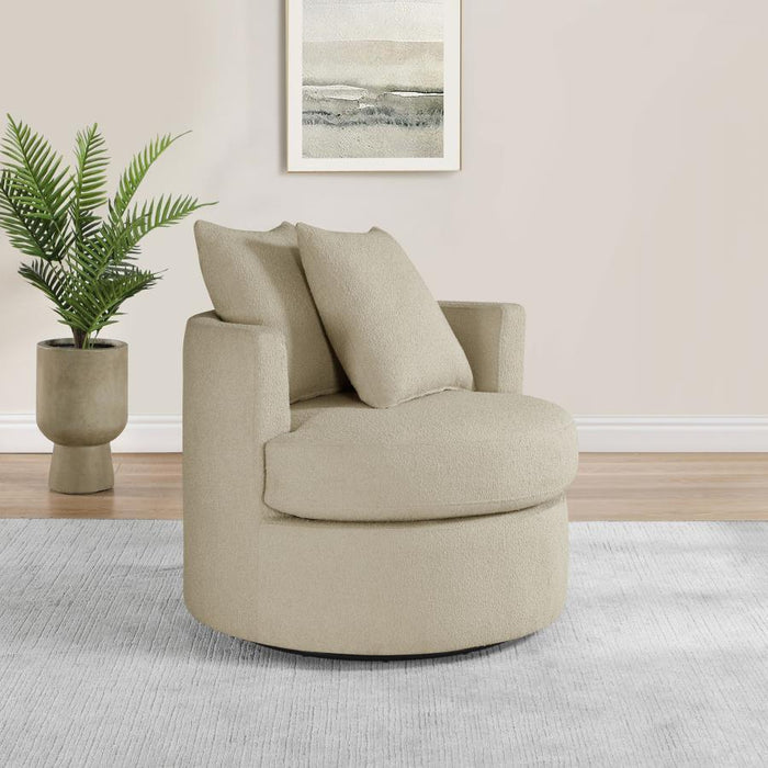 Debbie - Upholstered Swivel Accent Chair - Simple Home Plus