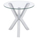 Kenzie - Round Tempered Glass Top Table - Simple Home Plus