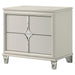 Olivia - 2-Drawer Nightstand Bedside Table - Pearl White - Simple Home Plus