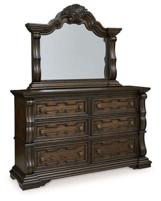 Maylee - Dark Brown - Dresser And Mirror - Simple Home Plus