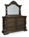 Maylee - Dark Brown - Dresser And Mirror - Simple Home Plus