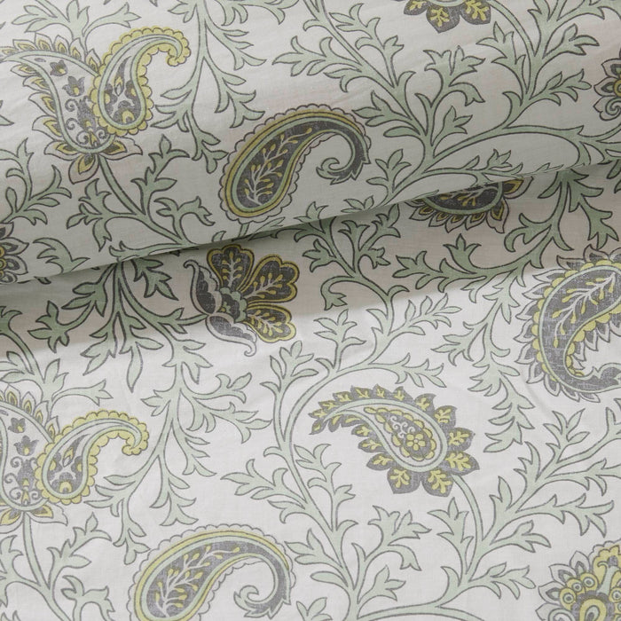 Dawn - 9 Piece King Percale Comforter Set - Sage Green - Simple Home Plus