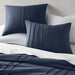 Porter - California King Soft Washed Pleated Comforter Set - Navy - Simple Home Plus