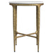 Baldwin - Round Marble Top Side Table - White And Gold - Simple Home Plus
