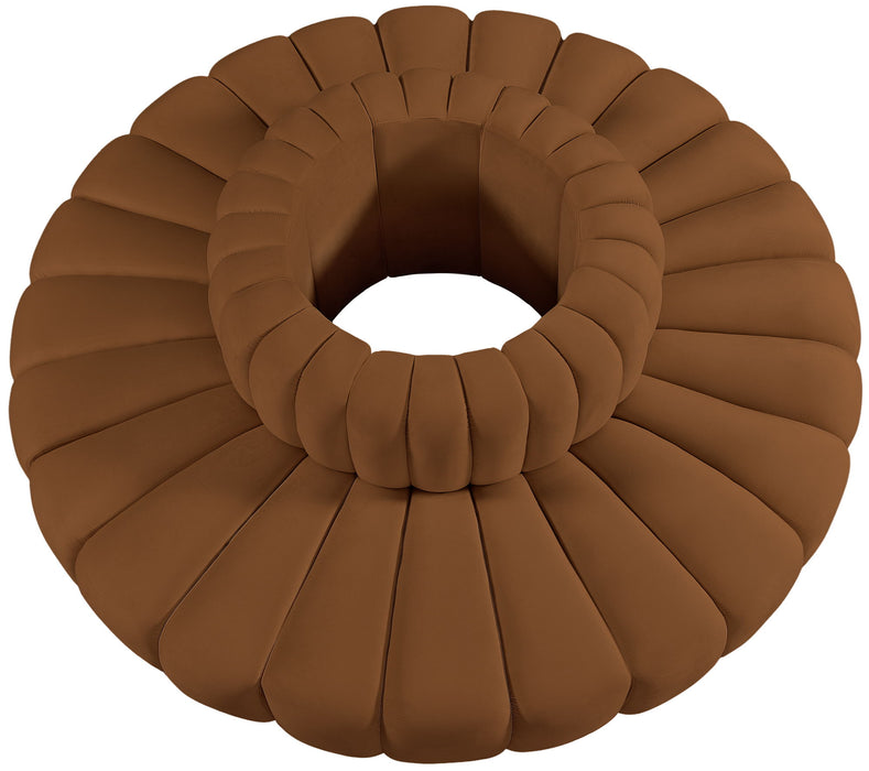 Arc - Velvet 8 Piece Round Modular Sofa - Saddle - Simple Home Plus