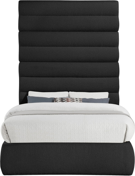 Adam - Boucle Fabric Bed With 89" Headboard - Simple Home Plus