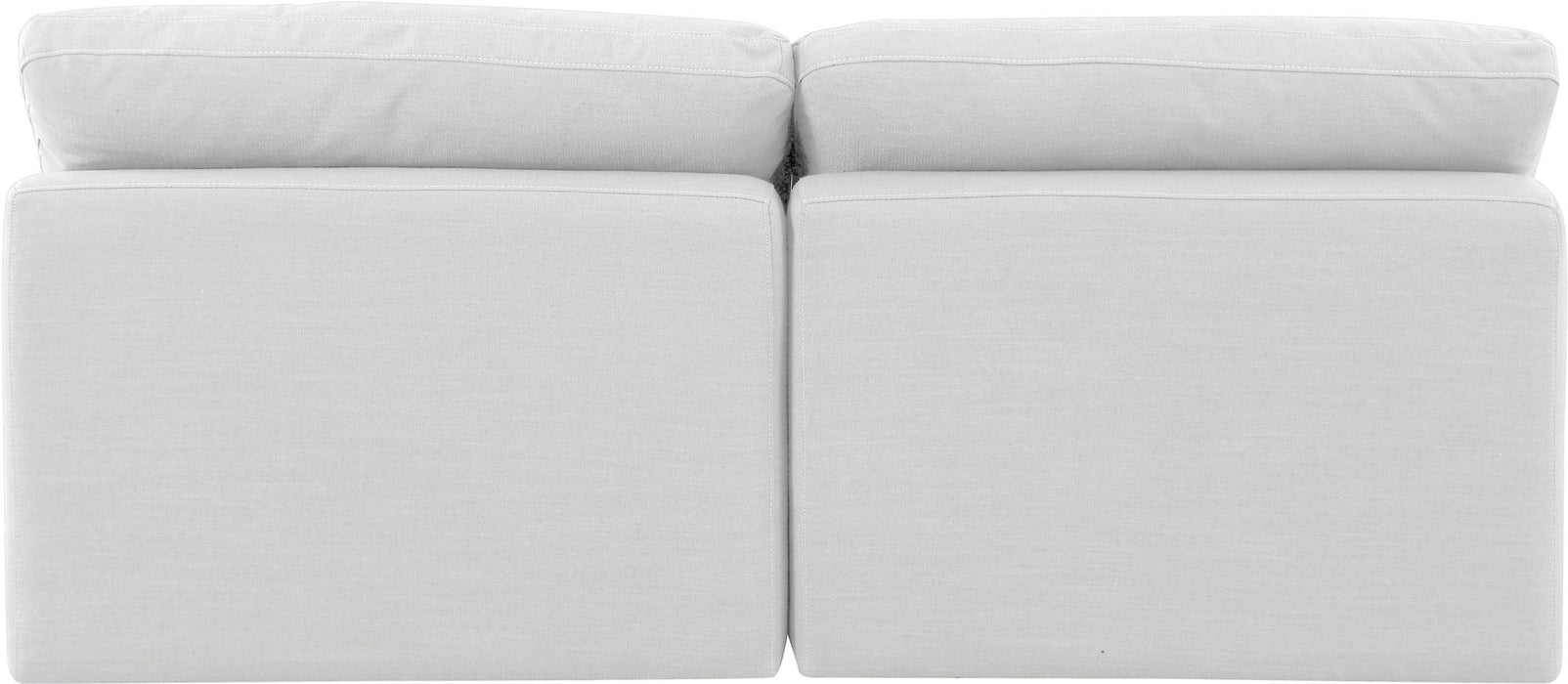 Indulge - Linen 2 Piece Modular Armless Sofa - White - Simple Home Plus