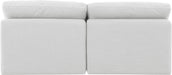 Indulge - Linen 2 Piece Modular Armless Sofa - White - Simple Home Plus