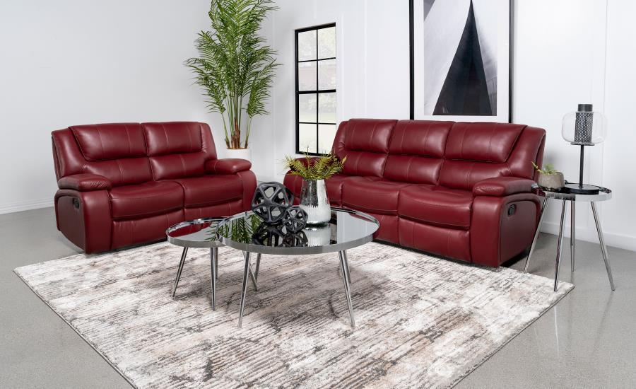 Camila - Upholstered Reclining Sofa Set - Simple Home Plus