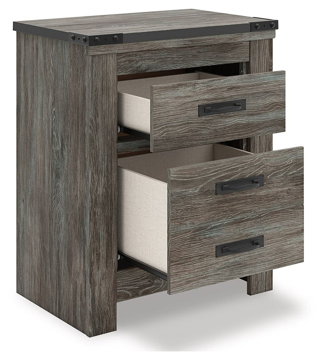Frandern - Gray - Two Drawer Night Stand - Simple Home Plus