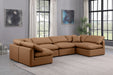 Indulge - Faux Leather 6 Piece Modular U-Shaped Sectional - Simple Home Plus