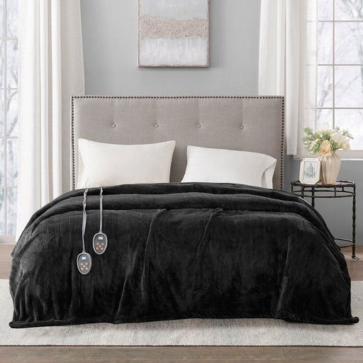Heated Plush - King Blanket - Black - Simple Home Plus