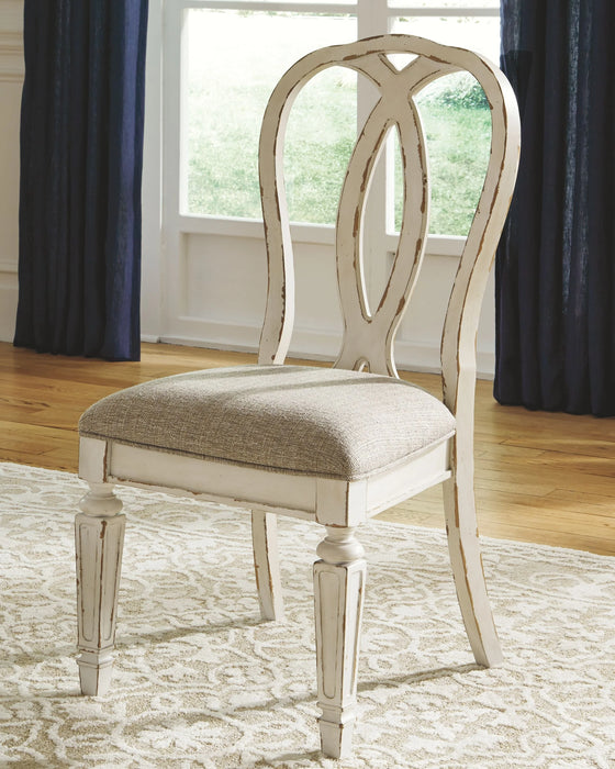 Realyn - Dining UPH Side Chair 1 Chair only - Ribbonback - Chipped White