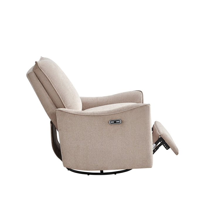 Cameron - Power Recliner 3-in-1 With Swivel, Glider, Charging Station - Beige