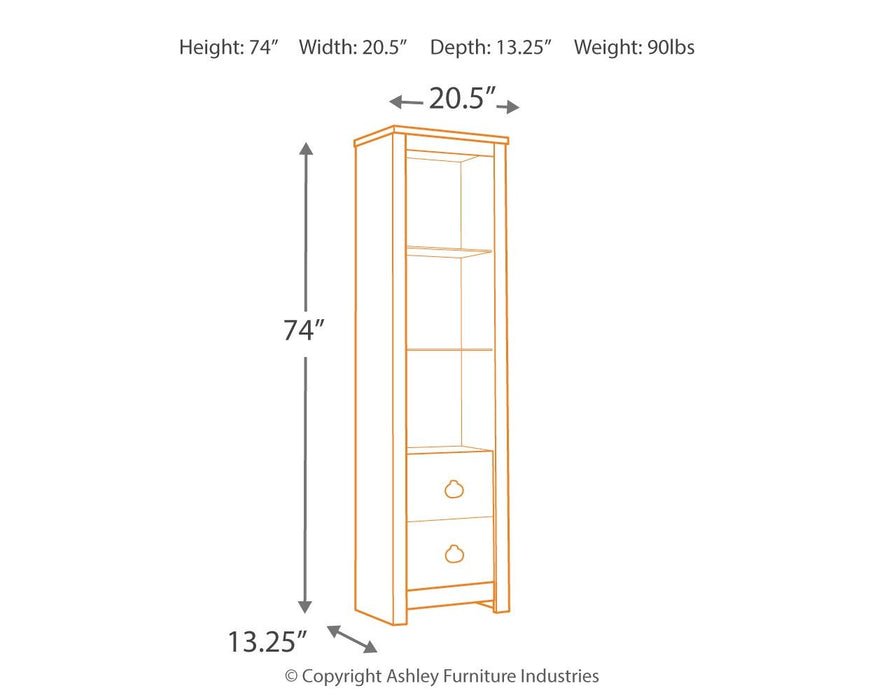 Willowton - Pier - 2 Shelves - Whitewash - Simple Home Plus