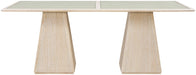 Atrium - Glass Top And Wood Base Dining Table - Simple Home Plus