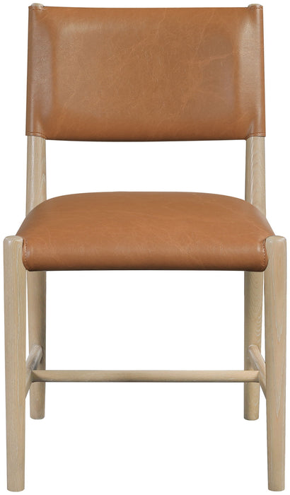 Andie - Vegan Leather Upholstered Dining Chair (Set of 2) - Natural Base - Simple Home Plus