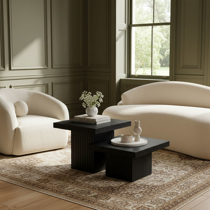 Spencer - Oak Veneer 2 Piece Coffee Table - Simple Home Plus