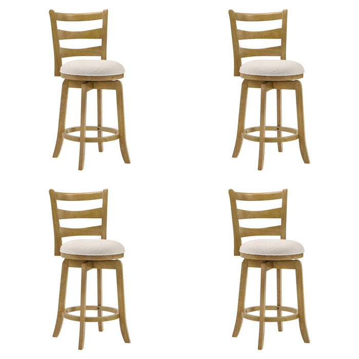 Melindra - Modern Farmhouse Swivel Wood Counter Height Kitchen Bar Stool - Simple Home Plus