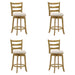 Melindra - Modern Farmhouse Swivel Wood Counter Height Kitchen Bar Stool - Simple Home Plus