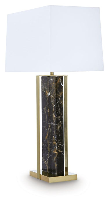 Neonish - Marble Table Lamp - Black / Gold Finish - Simple Home Plus