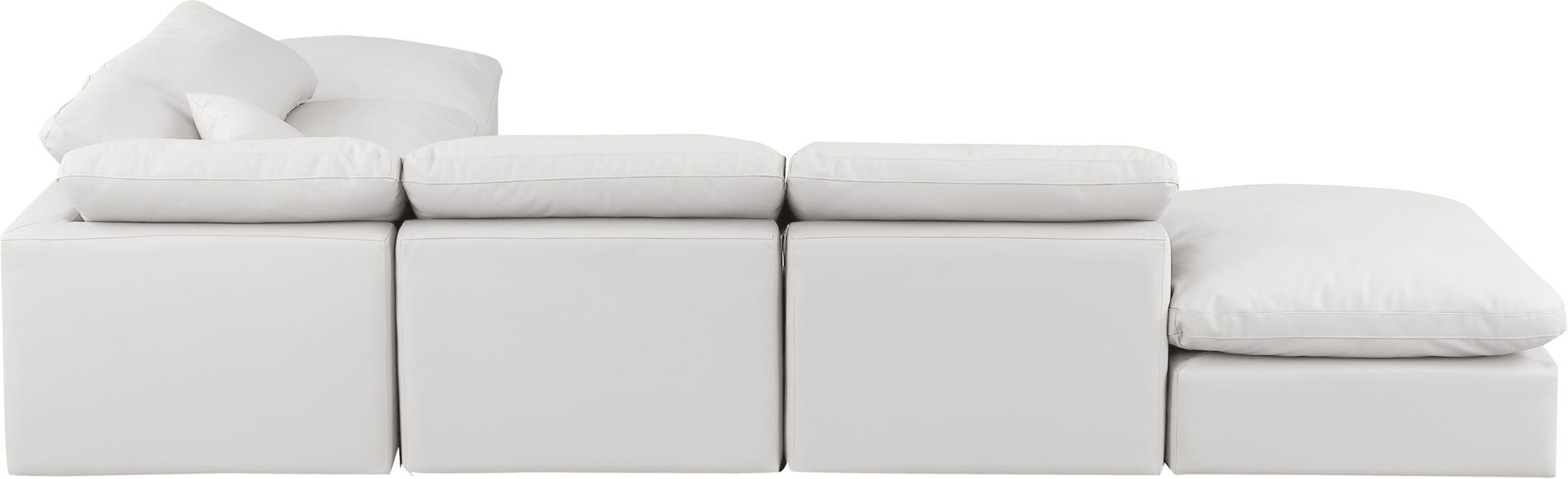 Indulge - Faux Leather 6 Piece Modular Armless Sectional - Simple Home Plus