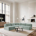 Shaggy - 5 Piece Modular Corner Armless Sectional - Simple Home Plus